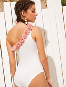 Stereo<b style="color:White;"><font size="1"> -</font></b>Flower One Shoulder Bodysuit