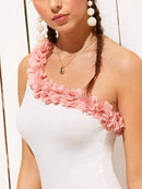 Stereo<b style="color:White;"><font size="1"> -</font></b>Flower One Shoulder Bodysuit