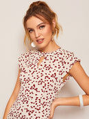 Confetti<b style="color:White;"><font size="1"> -</font></b>Heart Print Keyhole Dress