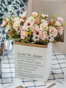 Letter<b style="color:White;"><font size="1"> -</font></b>Print<b style="color:White;"><font size="1"> -</font></b>Kraft Paper Flower Vase