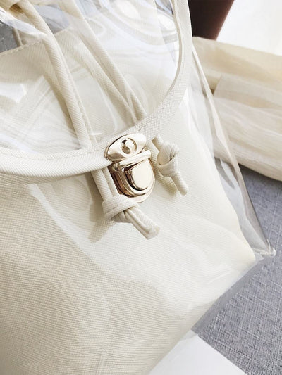 Push<b style="color:White;"><font size="1"> -</font></b>Lock<b style="color:White;"><font size="1"> -</font></b>Detail Backpack With Inner Clutch