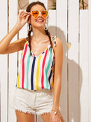 Colorful<b style="color:White;"><font size="1"> -</font></b>Striped Knot Cami Top