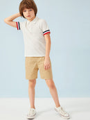 Boys<b style="color:White;"><font size="1"> -</font></b>Striped Cuff Polo Shirt