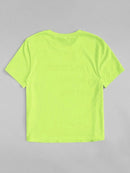 Neon<b style="color:White;"><font size="1"> -</font></b>Orange Slogan Print Tee