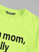 Neon<b style="color:White;"><font size="1"> -</font></b>Orange Slogan Print Tee