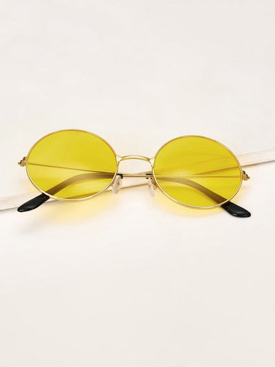 Round<b style="color:White;"><font size="1"> -</font></b>Frame Tinted Sunglasses