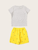 Toddler<b style="color:White;"><font size="1"> -</font></b>Boys<b style="color:White;"><font size="1"> -</font></b>Letter<b style="color:White;"><font size="1"> -</font></b>Embroidery Tee With Anchor Print Shorts