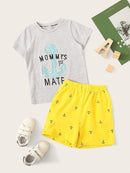 Toddler<b style="color:White;"><font size="1"> -</font></b>Boys<b style="color:White;"><font size="1"> -</font></b>Letter<b style="color:White;"><font size="1"> -</font></b>Embroidery Tee With Anchor Print Shorts