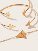 Triangle<b style="color:White;"><font size="1"> -</font></b>&<b style="color:White;"><font size="1"> -</font></b>Cactus Design Bracelet 3pcs