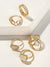 Gemstone<b style="color:White;"><font size="1"> -</font></b>Decor Hollow Out Ring 5pcs