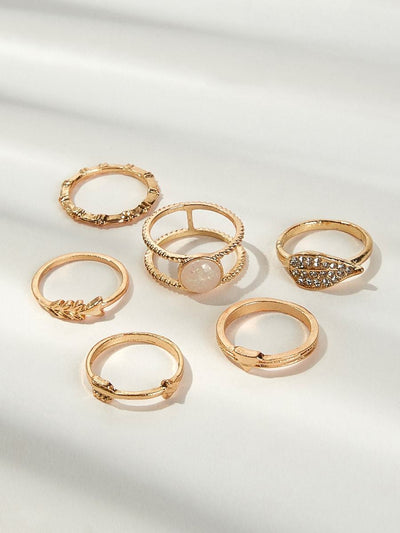 Simple<b style="color:White;"><font size="1"> -</font></b>Ring Set 6pcs