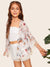 Girls<b style="color:White;"><font size="1"> -</font></b>Open Front Floral Print Kimono