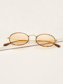 Tortoiseshell<b style="color:White;"><font size="1"> -</font></b>Frame Oval Lens Sunglasses