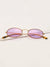 Tortoiseshell<b style="color:White;"><font size="1"> -</font></b>Frame Oval Lens Sunglasses