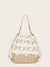 Flower<b style="color:White;"><font size="1"> -</font></b>Detail Crochet Woven Satchels