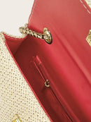 Faux<b style="color:White;"><font size="1"> -</font></b>Pearl<b style="color:White;"><font size="1"> -</font></b>Decor Flap Crossbody Bag