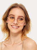 Tortoiseshell<b style="color:White;"><font size="1"> -</font></b>Frame Oval Lens Sunglasses