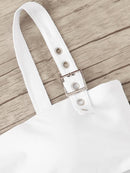 Eyelet<b style="color:White;"><font size="1"> -</font></b>Buckle<b style="color:White;"><font size="1"> -</font></b>Top<b style="color:White;"><font size="1"> -</font></b>With High Leg Bikini Set