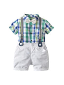 Toddler<b style="color:White;"><font size="1"> -</font></b>Boys<b style="color:White;"><font size="1"> -</font></b>Bow<b style="color:White;"><font size="1"> -</font></b>Tie Plaid Shirt With Shorts