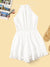 Eyelet<b style="color:White;"><font size="1"> -</font></b>Embroidery<b style="color:White;"><font size="1"> -</font></b>Ruffle Hem Halter Playsuit