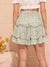 Calico<b style="color:White;"><font size="1"> -</font></b>Print<b style="color:White;"><font size="1"> -</font></b>Drawstring Waist Tiered Skirt