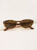 Tortoiseshell<b style="color:White;"><font size="1"> -</font></b>Frame Cat Eye Sunglasses