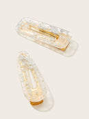 Transparent<b style="color:White;"><font size="1"> -</font></b>Hair Clip 2pack