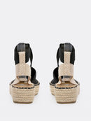 Elastic<b style="color:White;"><font size="1"> -</font></b>Straps<b style="color:White;"><font size="1"> -</font></b>Jute Wrapped Flatform Sandals