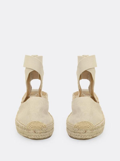 Elastic<b style="color:White;"><font size="1"> -</font></b>Straps<b style="color:White;"><font size="1"> -</font></b>Jute Wrapped Flatform Sandals