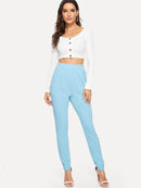 Pocket<b style="color:White;"><font size="1"> -</font></b>Side Solid Textured Pants