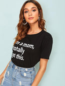 Neon<b style="color:White;"><font size="1"> -</font></b>Orange Slogan Print Tee