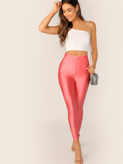 Button<b style="color:White;"><font size="1"> -</font></b>Front<b style="color:White;"><font size="1"> -</font></b>Neon Blue Crop Leggings