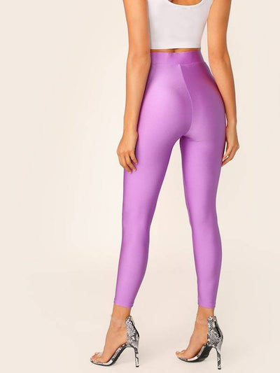 Button<b style="color:White;"><font size="1"> -</font></b>Front<b style="color:White;"><font size="1"> -</font></b>Neon Blue Crop Leggings