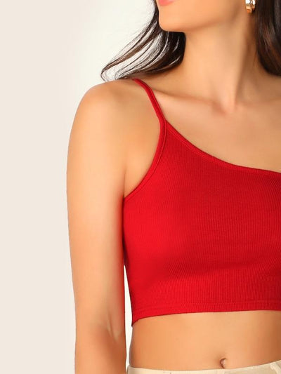 One<b style="color:White;"><font size="1"> -</font></b>Shoulder Rib-knit Top