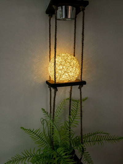 Rattan<b style="color:White;"><font size="1"> -</font></b>Detail Round Table Lamp