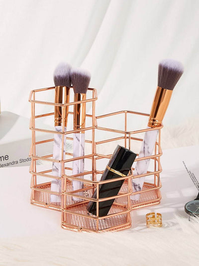 Geometric<b style="color:White;"><font size="1"> -</font></b>Iron<b style="color:White;"><font size="1"> -</font></b>Makeup Brush Storage Bucket 1pc