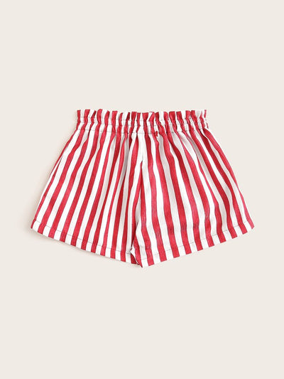 Toddler<b style="color:White;"><font size="1"> -</font></b>Girls<b style="color:White;"><font size="1"> -</font></b>Ruffle Waist Striped Shorts