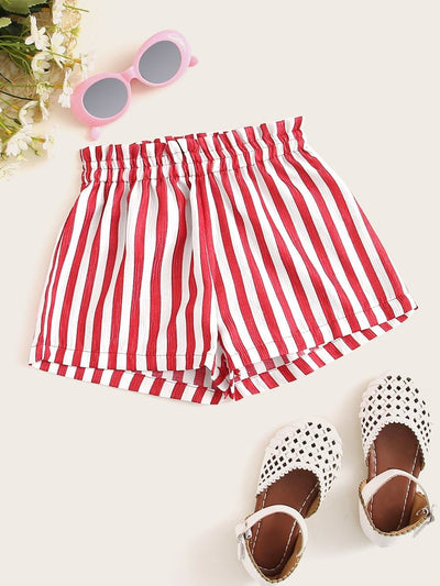 Toddler<b style="color:White;"><font size="1"> -</font></b>Girls<b style="color:White;"><font size="1"> -</font></b>Ruffle Waist Striped Shorts