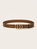 Double<b style="color:White;"><font size="1"> -</font></b>Circle Buckle Belt