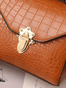 Croc<b style="color:White;"><font size="1"> -</font></b>Embossed Twilly Scarf Satchel Bag