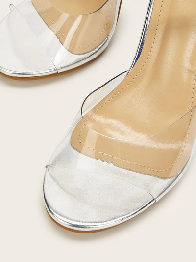 Transparent<b style="color:White;"><font size="1"> -</font></b>Ankle Strap Heels