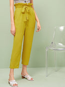 Paperbag<b style="color:White;"><font size="1"> -</font></b>Waist Belted Textured Pants