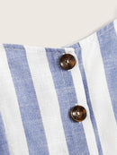 Striped<b style="color:White;"><font size="1"> -</font></b>Button Front Cami Top