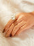 Faux<b style="color:White;"><font size="1"> -</font></b>Pearl<b style="color:White;"><font size="1"> -</font></b>Decor Double Layered Ring 1pc