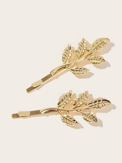 Leaf<b style="color:White;"><font size="1"> -</font></b>Design Hairpin 2pcs