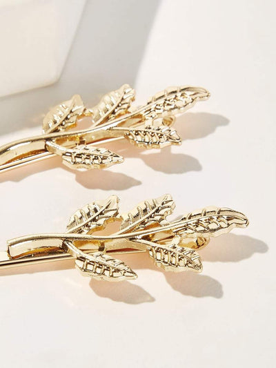 Leaf<b style="color:White;"><font size="1"> -</font></b>Design Hairpin 2pcs