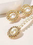 Rhinestone<b style="color:White;"><font size="1"> -</font></b>&<b style="color:White;"><font size="1"> -</font></b>Faux Pearl Decor Hairpin 2pcs