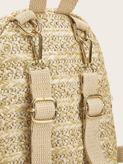 Faux<b style="color:White;"><font size="1"> -</font></b>Pearl Decor Braided Backpack