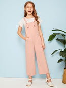 Girls<b style="color:White;"><font size="1"> -</font></b>Pocket<b style="color:White;"><font size="1"> -</font></b>Patched Wide Leg Overalls