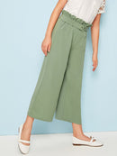 Girls<b style="color:White;"><font size="1"> -</font></b>Paperbag<b style="color:White;"><font size="1"> -</font></b>Waist Buckle Belted Palazzo Pants